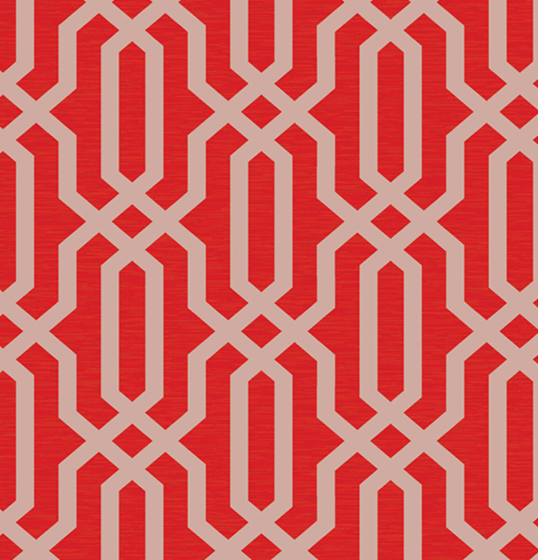 картинка 88261-3 Fresco Обои виниловые на бумажной основе 1.06*15.6 рисунок геометрический цвет красный